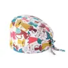 Gorro de enfermera para quirófano transfronterizo, gorro quirúrgico absorbente de sudor, gorro de cúpula para odontología y belleza con cola, turbante para la cabeza de hospital