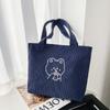 Bolsa de Lona Bolsa de Ombro Feminina Bolsa Transversal ins Bolsa de Pano Portátil Estudantes Universitários Classe Grande Capacidade Estilo Diurno Literário Simples