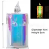 Vela Electrónica LED, Velita Brillante, Cera de Cristal Transparente, Sin Humo, Estilo Coreano, Atmosférica, Corazón de Chica Llorona, Luz Nocturna