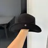 Chapéu de Pescador Liso de Lã Elegante Retrô Japonês para Mulheres, Chapéu Preto de Aba Larga, Novo Estilo Outono e Inverno, Chapéu Bucket Simples e Versátil para Proteger do Sol