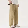 Pantalones Rectos Elásticos de Algodón Transpirables para Hombre, Otoño/Invierno 2026, Sueltos, Cómodos, Versátiles, Casuales, Modernos, Estilo Americano
