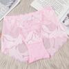 Braguitas para mujer nuevas transparentes para damas sexy encaje cintura para mujer huecas transpirables cómodas calzoncillos de cadera fabricantes reales