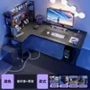 Mesa de esquina para juegos mesa de computadora escritorio para el hogar escritorio doble estantería mesa integrada mesa de esquina para dormitorio escritorio