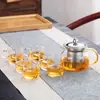 Bumantang Abridor de Fogo Pote de Vidro Bule Atacado Bandeja de Chá com Furos de Aço Inoxidável Xícara de Chá Conjunto de Chá Kung Fu Bule Colorido com Flores