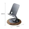 Soporte para teléfono móvil totalmente metálico con rotación de 360 grados para escritorio, soporte plano dedicado para teléfono móvil, plegable universal
