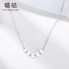 Xigu D0102 Plata S925 estilo frío retro collar redondo personalidad femenina cadena simple para clavícula
