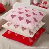 Funda de almohada para el Día de San Valentín Corazón Dorado Funda de almohada para sofá Felpa Regalo de San Valentín Venta al por mayor transfronteriza Núcleo de almohada no incluido