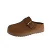 Zapatos versátiles sin cordones de punta cerrada, pantuflas de moda de punta cerrada para mujer, cómodos y retro, nuevo estilo casual 2026