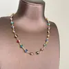 Nuevo collar de cuentas de estilo chino en color dopamina para mujer, gargantilla versátil vintage, accesorio de cadena para clavícula de nicho de alta gama