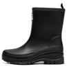 Botas de Lluvia Simples de Moda para Mujer, para Exterior, Usables, de Media Caña, Zapatos para Agua, Botas de Lluvia para Adulto, Impermeables, Antideslizantes, Zapatos para Agua de Suela Gruesa