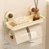 Caja de Papel Higiénico con Ventosa Montada en la Pared Sin Taladrar Ventosa ¡Pequeño Genio! ¡Tan estable como una montaña!