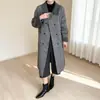 Nuevo Abrigo de Lana Doble Cara para Mujer Otoño/Invierno 2026, Longitud Media, Corte Holgado, Color de Contraste, Cuello de Solapa, Estilo Sencillo