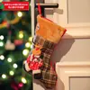 Decoración Navideña Nueva 2025 Muñeco Sin Rostro Colgante de Calcetín Navideño Bolsa de Regalo Navideño de Papá Noel para Niños