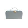 Bolsa de cosméticos de PU transfronteriza, estuche de cosméticos portátil de gran capacidad para mujer, bolsa de almacenamiento de baño portátil, impermeable, disponible al por mayor