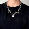 Collar con colgante de hoja de espina creativa transfronteriza para hombre, estilo disco, estilo moderno de hip-hop, estilo de celebridad en línea.