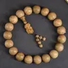 Colgante para Coche de Sándalo Verde Pixiu, Colgante de Artesanía en Madera, Cuentas de Oración, Pulsera de Cuentas Budistas de Madera, Accesorio de Pulsera Unisex