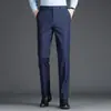 Calça de Terno Masculino para Primavera e Outono Calça Reta Calça de Terno Calça Casual Preta Calça de Terno para Trabalho Banco Calça Formal Masculina