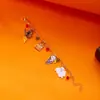 Pulseiras de Resina Europeias e Americanas de Venda Quente Transfronteiriça, Pulseiras Elásticas de Contas Doces e Descoladas para Mulheres, Conjunto de Pulseiras Crânio Retrô