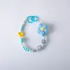 Otoño e Invierno Nuevo Estilo Coreano Colgante de Bola de Felpa Hecho a Mano con Cuentas Colgante para Teléfono Móvil Pulsera Corta Cadena Antiperdida para Mujeres