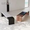 Banqueta de Troca de Sapatos de Design de Luxo para Porta, Casa de Luxo Leve, Banqueta Baixa Simples e Casual para Cabeceira, Banco de Entrada Estilo Meados do Século