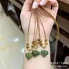 Colgante de Buda de Jade Hetian Natural, Jade Hetian en Color Agua Clara, Calabaza con Forma de Hoja, Colgante de Paz, Regalo de Collar de Jade Unisex