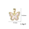 Pingente de Madrepérola Personalizado com Zircônia Microcravejada Acessórios de Joia DIY Material de Pingente de Madrepérola Branca Fábrica de Colares e Pulseiras Feitos à Mão