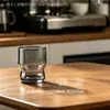 Taza de café para bebidas frías, vaso de whisky lindo en capas, vaso de vidrio con un diseño elegante para uso doméstico, vaso para beber, vaso para licores