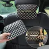 Caixa de lenços para carro de celebridade da internet, jacquard, multifuncional, para pendurar, caixa de lenços para apoio de braço de carro DIY