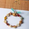 Cuentas Budistas de Plástico con Tallado de Piedras Preciosas Múltiples Bodhi, Diseño de Flor de Ciruelo, Estilo Chino, Producto de Nicho de Moda