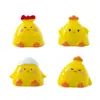 Paisagem em Miniatura Franguinhos Desenho Animado Fofo Acessórios de Decoração DIY Casa Sala de Estar Mesa de Trabalho Ornamentos Criativos Pequenos