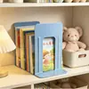Estante de mesa quadrada, espessa e ampliada para estudantes para guardar livros, suporte de metal para livros de grande capacidade para biblioteca escolar