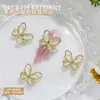 Decoración de Arte para Uñas de Ojo de Gato Plateado Mariposa Nueva Xiaohongshu Joyería para Uñas de Aleación Hueca Tridimensional Diamante Grande
