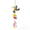 Colgante Atrapasoles de Cristal de Colibrí Adorno de Cristal de Gota de Agua Refractiva Arcoíris para Decoración de Ventana y Balcón Transfronterizo