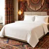 Ropa de cama de hotel cinco estrellas 80 hilos 60 hilos Juego de cuatro piezas Hotel y casa de huéspedes Algodón puro 1.5m Sábanas de satén blanco