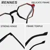 Nuevas gafas Rayan poligonales anti luz azul para hombres y mujeres, elegantes y casuales, montura simple estilo coreano para estudiantes miopes
