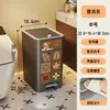 Papelera Doméstica de Gran Capacidad Modelo Nuevo 2026 con Tapa y Pedal para Sala de Estar, Baño, Inodoro, Dormitorio, Papelera de Lujo Ligero