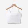Chaleco de una pieza con tirantes finos, escote en U y almohadilla para el pecho, ropa interior de verano para mujer, top sexy sin mangas