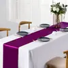 Camino de Mesa de Satén en Stock para Bodas, Nuevo Estilo Chino, Color Sólido, Rojo de Alta Densidad, Decoración de Boda, Lujo Ligero, Estilo Europeo de Gama Alta