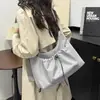 Bolso Tote Perezoso Hecho a Medida Estilo Ins, Gran Capacidad, Versátil, Bolso de Hombro a Cuadros de Moda para Estudiantes Universitarios