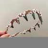 Diadema para Cabello Corto para Mujer Uso Diario 2025 Nueva Ola Lavado de Cara Diadema de Corona Alta con Dientes Pinza Antideslizante Accesorio para el Cabello