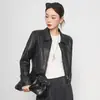 Chaqueta auténtica de cuero genuino Haining para mujer, colección otoño/invierno 2026, estilo coreano, chaqueta de piel de oveja holgada, top de moda