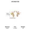 Nuevos Pendientes Colgantes con Forma de Corazón Chapados en Oro Real de Acero Inoxidable Europeos y Americanos para Mujer, Brazaletes para Orejas Personalizados de Sol y Luna, Pendientes Colgantes de Mariposa con Circonita