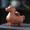 Adorno de Mascota de Té Caballo Tang de Arcilla Púrpura, Se Puede Usar para Decoración de Té, Adorno de Caballo de Arcilla Púrpura para Mesa de Té, Símbolo de Riqueza, Juego de Té del Zodiaco