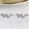 Pendientes Pequeños de Serpiente con Textura de Titanio Astmf-136 Titanio G23 Rosca Interna de Titanio Labio Pulido Piercing para Labio Accesorios de Joyería para Piercing Cabeza