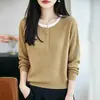 Suéter de Punto Pulóver de Bloques de Color Falsos de Dos Piezas, Capa Base Redonda, Top para Mujer, Nuevo Color Otoño 2026