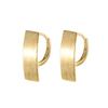 Plata Esterlina S925 Estilo Coreano Diseño Nicho Cepillado Geométrico Aretes Estilo Coreano Simples para Mujer Aretes Personalizados de Alta Gama