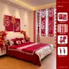 Conjunto de decoração para quarto de casamento, adesivos 3D de dragão e fênix com caracteres de felicidade para decorar as paredes dos quartos e salas de estar dos noivos
