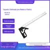Ferramenta de Medição Combinação Esquadro de Ângulo 300mm Aço Inoxidável 180 Graus Funcional Esquadro de Ângulo para Marcenaria com Nível para Marcenaria