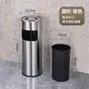 Papelera de Acero Inoxidable para Fumadores para Vestíbulos de Hoteles, Cenicero Exterior con Clasificación Integrada para Centros Comerciales y Lugares Públicos, con Cubo Interior