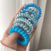 Ligas de Alambre de Teléfono de Colores para Mujer, Ligas para Moño de Verano, Alta Elasticidad, Cuerdas para el Cabello Duraderas que No Dañan el Cabello